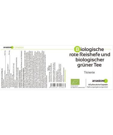 Organic red yeast rice and organic green tea * 3+1 FREE PACK * 387 mg / 240 capsules * Anti-inflammatory cardiovascular - Buy Online on GoSupps.com