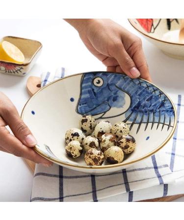 Bowl Creative Japanese Style Bowl Home Breakfast Noodle Bowl Ceramic Soup Bowl Personality Cutlery Pasta Bowl European Kitchen Cutlery Bowl (Color : 23cm) - Buy Online on GoSupps.com