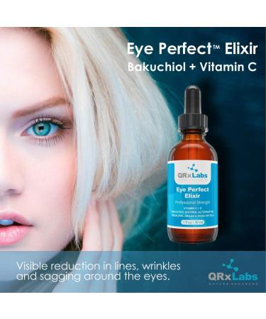 Eye Perfect Elixir - Bakuchiol, Argan & Rosehip Oils, Squalane, Vitamin C & E - Anti-Aging Serum for Bags, Puffiness, Wrinkles, Crow's Feet - Buy Online on GoSupps.com