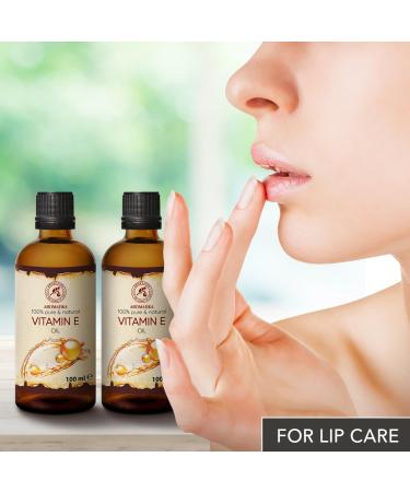 Vitamin E Oil 200ml - Anti-Aging & Wrinkle Care - Rich in Tocopherol - 2x100ml - Buy Online on GoSupps.com
