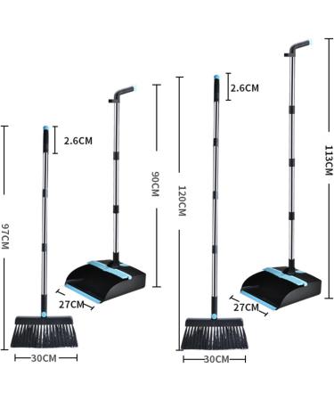 WHDEOY YJLYQF Dustpan and Brush Set Long Handled Tall 180 Degree Rotating Sweeping Brush Household Dust Pan with Comb Teeth for Indoor Outdoor Garden Home Room Kitchen Office Lobby - Buy Online on GoSupps.com
