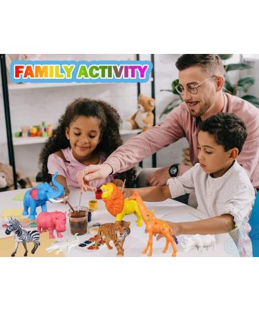 Yileqi Safari Animal Painting Kit for Kids - DIY Arts and Crafts Set for Boys and Girls Ages 4-8 - Jumbo Jungle Animal Toy Art Supplies - Perfect Gift for Kid Activities - Buy Online on GoSupps.com
