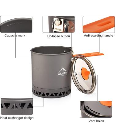 Widesea Camping Tableware 1.6L Pot - Cookware for Hiking, Picnics, and Trekking - Buy Online on GoSupps.com
