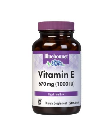 Bluebonnet Vitamin E 1000 IU Mixed Softgels 50 Count
