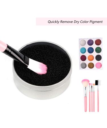 Professional Make-Up Brush Cleaner | 6 PCS Set with 2 Iron Boxes & 6 Sponges | Quick Color Change & Easy to Clean | Reusable Brush Cleaner - Buy Online on GoSupps.com