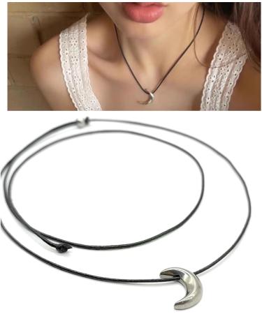 Oralgo's Elegant Moon Necklace - Adjustable Cordal Jewelry for Women & Girls - Stylish Accessory - Buy Online on GoSupps.com