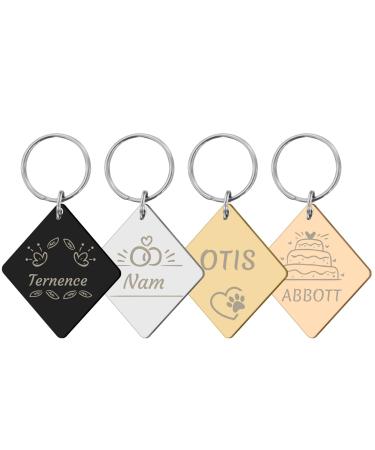 Camal dog brand with engraving dog brand personalized made of stainless steel for small large dogs and cats badge with engraving round bones heart paws many optional forms diamond