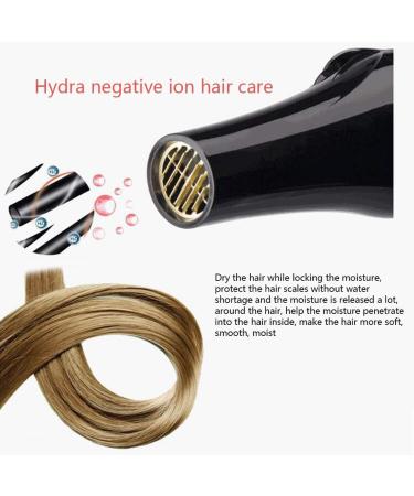 Hair Dryer with LED Indicator Powerful AC 2300W Professional Hairdryer Negative Ionic Technology Hairdryer with Nozzle with 3 Heat 2 Speed Settings Low Noise for Home and Salon Black Small Gift - Buy Online on GoSupps.com