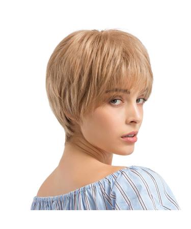 Buy Brown Curly Bob Wig for Women | Short Synthetic Hair Wavy Anime Party Style Perfect for 80s Look - Buy Online on GoSupps.com