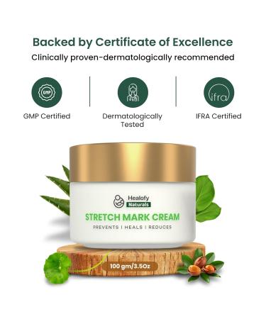 Healoofy Naturals Stretch Mark Cream Powered with bio actives | For Pregnancy | Scar removal and Moisturizing Cream Stretch Mark removal for Stomach thighs & all body parts (200G Pack of 2) - Buy Online on GoSupps.com