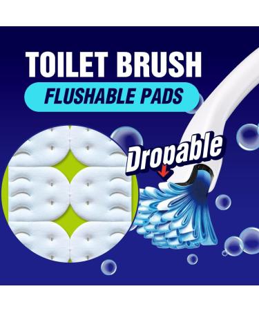 Disposable Toilet Brush Refills - 48 Flushable Lemon Scent Refills for Convenient Cleaning - Buy Online on GoSupps.com