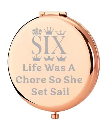 UJIMS SIX The Musical Gift Musical Theatre Fans Makeup Mirror Broadway Merchandise Musical Lover Gift for Women (She Set Sail Mirror)