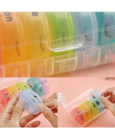 7-Day BPA-Free Pill Organizer | Dual Compartments for Vitamins Supplements & Fish Oil | Easy to Clean - Black & Colorful - Buy Online on GoSupps.com