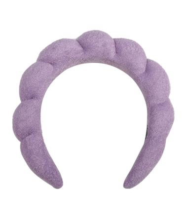 WFWJ Spa Headband for Women Headband for Washing Face Makeup Headband Skincare Headbands Sponge Spa Headband for Washing Face  Makeup Removal  Shower Skincare (Purple)