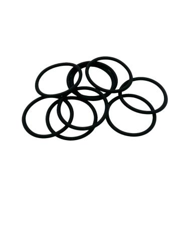 HAARallerliebst Silicone Hair Ties - 9 Pieces - Black - 5 cm with White Storage Box | Durable & Stylish Hair Accessories - Buy Online on GoSupps.com