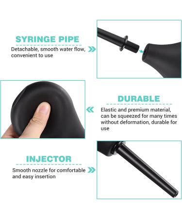 Healifty Enema Bulb Kit - Safe and Effective Cleaning for Men and Women (Black 160ml) - Buy Online on GoSupps.com