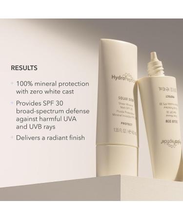 HydroPeptide Solar Dew Sheer Mineral Melt SPF30 - Facial Moisturizer Sunscreen & Primer | 1.35 oz - Best for All Skin Types - Buy Online on GoSupps.com