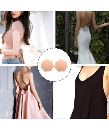 FZBNSRKO 2 Pairs Plum Blossom Silicone Nipple Covers - Reusable Adhesive Breast Pads for Women & Girls - Buy Online on GoSupps.com