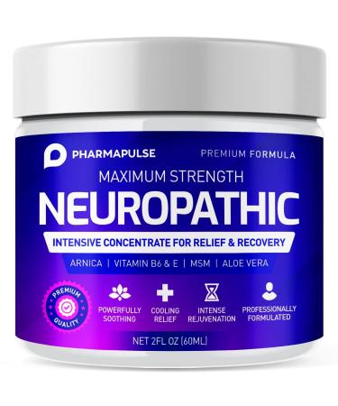 Neuropathy Nerve Therapy & Relief Cream - Maximum Strength Relief Cream for Foot Hands Legs Toes Includes Arnica Vitamin B6 Aloe Vera MSM - Scientifically Developed for Effective Relief 8oz