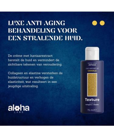 Aloha Labs Texture Caviale AntiAging Facial Cream for Women and Men With Caviar Extract and Collagen Nourishing and Moisturizing for Face and Lips - Buy Online on GoSupps.com