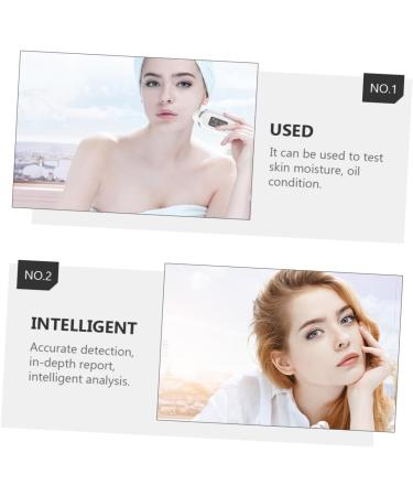 Angoily 1 Set Skin Moisture Test Portable Monitor Professional Oil Tester Humidity Meter Skin Analyser Digital Facial Moisture Meter Intelligent Moisture Tester Beauty Salon Supply White - Buy Online on GoSupps.com