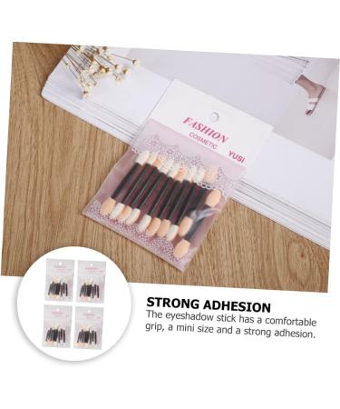 Baluue 40pcs Sponge Stick Sponge Applicator Double Ended Makeup Brush Lip Gloss Applicator Plastic Abs - Buy Online on GoSupps.com