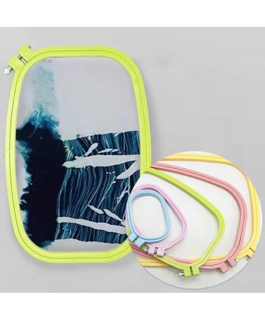 Colorful Embroidery Hoop Set - Rectangle & Square Frames for Cross Stitch & Sewing - Multicolor - LAMXD - Buy Online on GoSupps.com