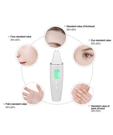 Buy Portable Facial Skin Analyzer & Oil Tester - Mini Digital LCD Water Oil Detector for Skincare - Buy Online on GoSupps.com