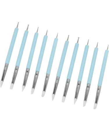 HUSHUI 2 Set Dual Tipped Nail Art Dotting Pen Silicone Head Nail Art Sculpture Polish Carving Pen - Buy Online on GoSupps.com