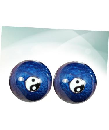 JECOMPRIS Asian Hand Meditation Bell & Baoding Balls - Jade-Ei Massage & Health Balls for Relaxation | Cloisonn Fitness MX2PCS Blue - Enhance Wellness & Stress Relief - Buy Online on GoSupps.com