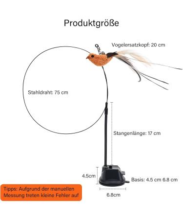 Caliyo Interactive Cat Toys with Suction Cup | Funny Birds & Feathers | Intelligence Toys for Cats - Buy Online on GoSupps.com