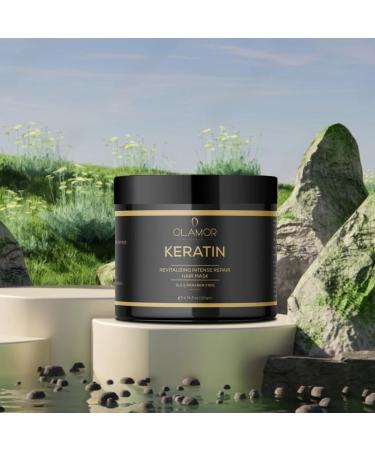Premium Keratin Repair Mask for Dry Damaged Hair - Deep Conditioning & Strength - Sulfate & Paraben Free - 200g - Buy Online on GoSupps.com