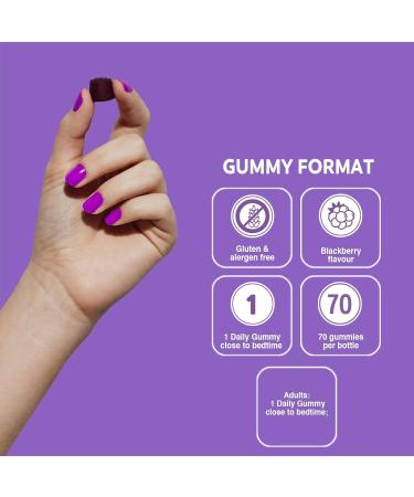 VITALDIN Melatonin Gummies - 1mg per dose - 70 gums (for 2 months) Blackberry Flavor - Helps Improve Sleep Quality - Gluten Free - for Kids and Adults - Buy Online on GoSupps.com