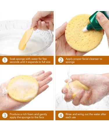 52-Count Compressed Facial Cleaning Sponges for Face Cleansing and Exfoliating | SPA Massage Sponges | 52 Count (Pack of 1) - Buy Online on GoSupps.com