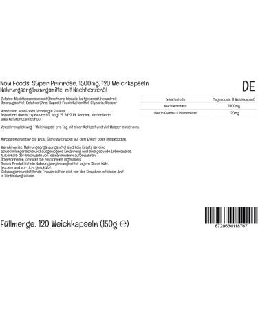Now Foods Super Primrose 1300mg 120 Softgels - Lab-Tested, Soy Free, Gluten Free, Non-GMO - Buy Online on GoSupps.com