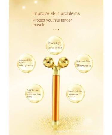 Xzeit 24k Gold Electric Facial Massager Kit - 3D Roller & T-Type Skin Care Tools for Radiant Skin - Buy Online on GoSupps.com