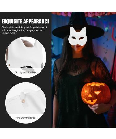 DIYEAH 10pcs Cat Mask - Unpainted Masquerade & Paper Mache Animal Masks for Dance Party - International Shipping Available - Buy Online on GoSupps.com