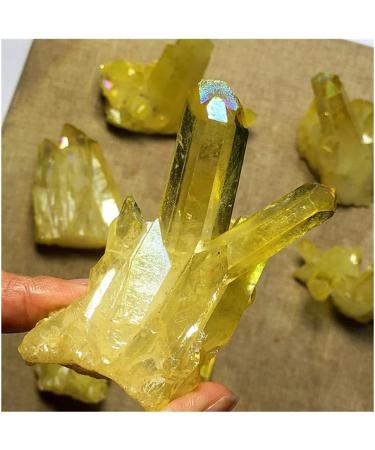 Gift Natural Yellow Crystal Quartz Citrine Cluster Specimen Ornaments Approx 6cm for Gemstones and Crystal Crystal Cluster 85-120g - Buy Online on GoSupps.com