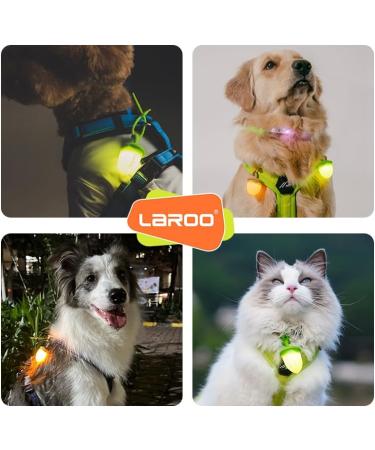 Laroo Security LED Flashing Light for Dogs & Cats - 3 Turn Signal Safety Light for Walking & Outdoor Sports - Rechargeable Green & Yellow - Buy Online on GoSupps.com