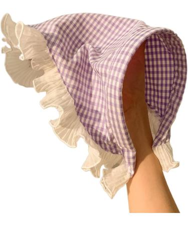 Soft and Comfortable Checkered Headbands Triangled Head Kerchief Elegant Bandanas Hair Accessory for Various Hairstyles Blue - Buy Online on GoSupps.com