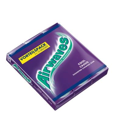 Airwaves Chewing Gum Cool Cassis - Sugar-Free Purple Flavor | 20 x 3 Packs (30 Pieces) - International Shipping Available - Buy Online on GoSupps.com