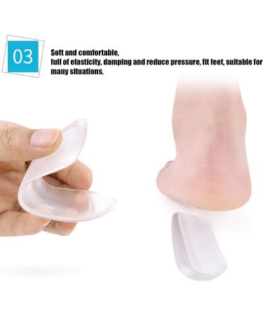 Heel Wedge Inserts - 5 Pairs of Silicone Orthopedic Gel Heel Protectors for Ultimate Comfort - Buy Online on GoSupps.com