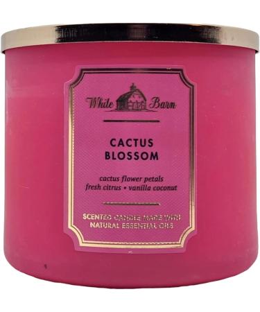 Bath & Body Works White Barn 3-Wick Candle with Essential Oils - Cactus Blossom | 14.5 oz - Best Aromatherapy Candle for International Shipping - Buy Online on GoSupps.com