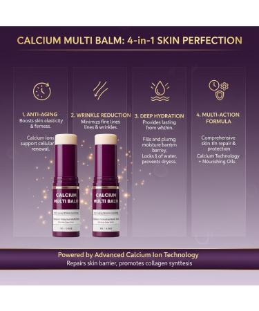 zowamap 2Pcs Calcium Volume Multi Balm Skincare Glow Multi Balm for Face Neck Anti Aging Firming Skincare Stick Moisture CalciumCollagen Stick for Face Eye Lip Neck Fine Lines - Buy Online on GoSupps.com