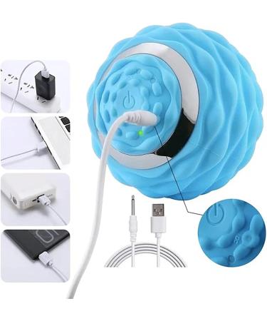 Mjlomj Vibrating Massage Ball - Deep Tissue Trigger Point Muscle Relief | Electric Fascia Ball for Myofascial Relaxation (10x12.5cm) - Perfect for Back Arm Leg & Buttock Massage - Buy Online on GoSupps.com