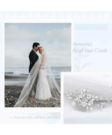 Jakawin Bride Wedding Hair Comb HC034 - Silver Bridal Hair Accessories for Women and Girls - Buy Online on GoSupps.com