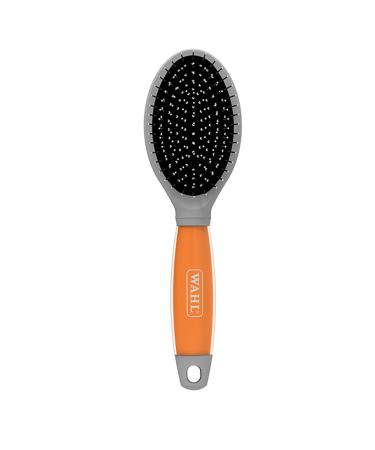 Wahl Canada Double Sided Brush Dog Brush Detangling & Smoothing Metal Pins with rounded tip & soft nylon bristles Comfort Grip Gel Handle Great for Dog Grooming - Model 58421
