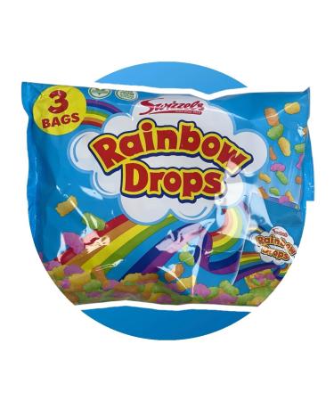 Swizzels Rainbow Drops - 3 Packs of 32g Each (Total 96g) | Colorful and Crunchy Candy Delight (1 Box (10 x 96g))