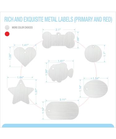 Engraving Tip for Cricut Joy  with 2 Color & 7 Lovely Blank Tags  Shape of Dog Bone  Heart  Circle  Star  Fish  Oval  Rectangle Navy Blue - Buy Online on GoSupps.com