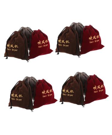 TOVINANNA 12 Pcs Hair Dryer Storage Bag Drawstring Storage Pouch Organizer Bags for Travel Fabric